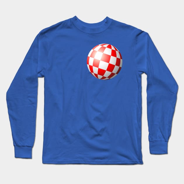 Amiga chequered boing ball (1984 CES Demo) Long Sleeve T-Shirt by retrochris